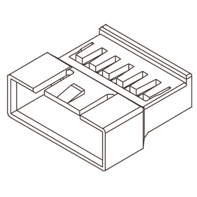 Molex Male Connector Housing, 2.5mm Pitch, 2 Way, 1 Row