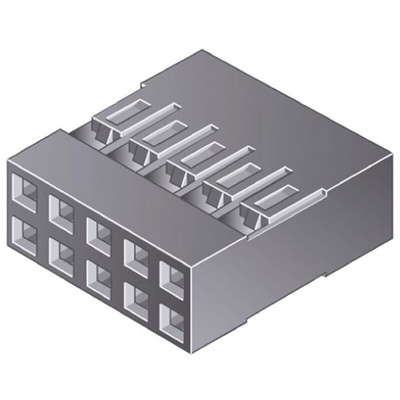 Amphenol ICC, Mini-PV Female Connector Housing, 2.54mm Pitch, 10 Way, 2 Row