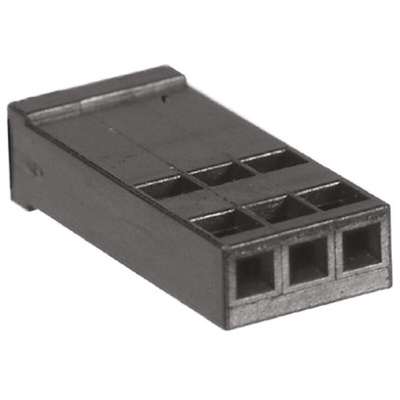 TE Connectivity, AMPMODU Female Connector Housing, 2.54mm Pitch, 3 Way, 1 Row