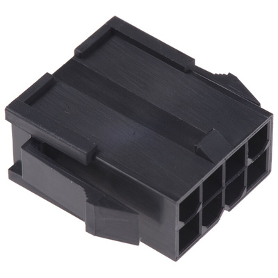 Molex, Mini-Fit Jr Male Connector Housing, 4.2mm Pitch, 8 Way, 2 Row