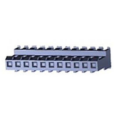 TE Connectivity, MTA Female PCB Connector Housing, 3.96mm Pitch, 11 Way, 1 Row Right Angle