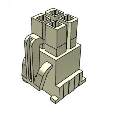 Samtec, IPBD Male Crimp Connector Housing, 4.19mm Pitch, 4 Way, 2 Row