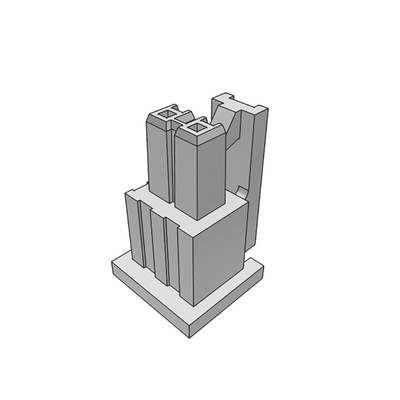 Samtec, IPD1 Male Crimp Connector Housing, 2.54mm Pitch, 2 Way, 1 Row