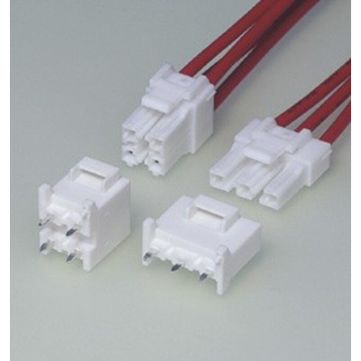 JST, VYH Male Crimp Connector Housing, 6.5mm Pitch, 4 Way, 2 Row