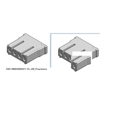 JAE, HB03 Female Connector Housing, 2.4mm Pitch, 4 Way, 1 Row