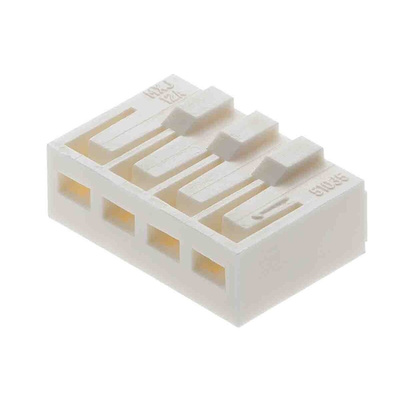 Molex, 212415 Female Crimp Connector Housing, 2.5mm Pitch, 4 Way, 1 Row Right Angle