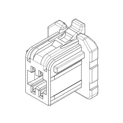 Molex, 204523 Receptacle Crimp Connector Housing, 1.25mm Pitch, 4 Way, 2 Row