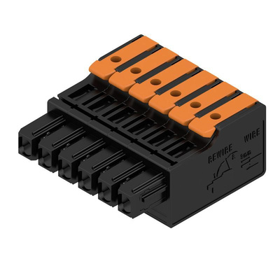 Weidmuller Female PCB Connector Housing, 5mm Pitch, 6 Way, 1 Row