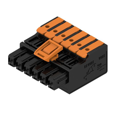 Weidmuller Female PCB Connector Housing, 5mm Pitch, 6 Way, 1 Row