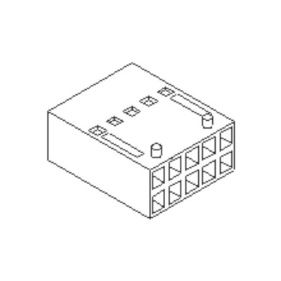 Molex Receptacle Housing Plug, 2.54mm Pitch, 10 Way, 2 Row