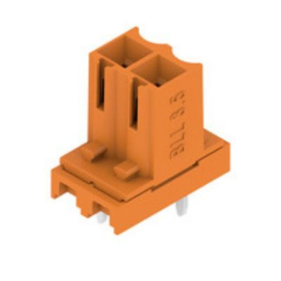 Weidmuller Female PCB Header, 3.5mm Pitch, 2 Way, 1 Row
