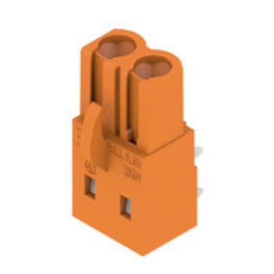 Weidmuller Female PCB Header, 5.08mm Pitch, 2 Way, 1 Row