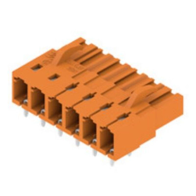 Weidmuller Female PCB Header, 5.08mm Pitch, 6 Way, 1 Row