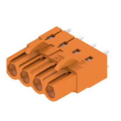 Weidmuller Female PCB Header, 5.08mm Pitch, 4 Way, 1 Row