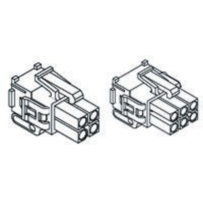 TE Connectivity, Mini-Universal MATE-N-LOK II Male Connector Housing, 4.14mm Pitch, 6 Way, 2 Row