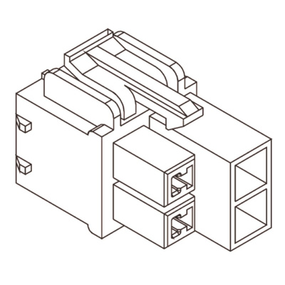 Molex, VersaBlade Male Connector Housing, 6.2mm Pitch, 2 Way, 1 Row