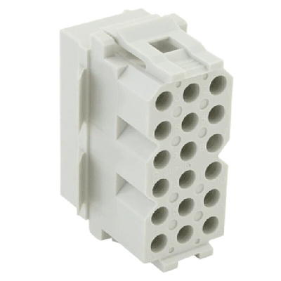 Souriau, SMS Female Connector Housing, 18 Way, 6 Row