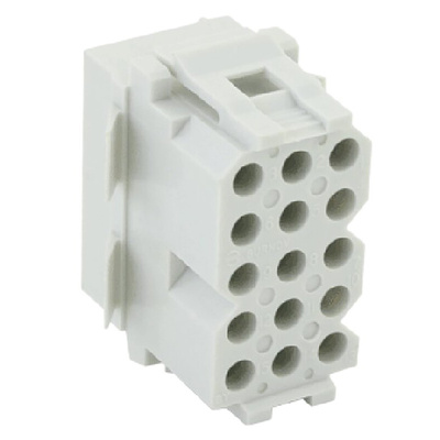 Souriau, SMS Female Connector Housing, 15 Way, 5 Row