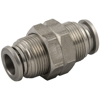 RS PRO Bulkhead Connector, Push In 6 mm, M14 x 1 BSPPx6mm