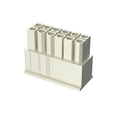 Amphenol Communications Solutions, Minitek Pwr Male Connector Housing, 4.2mm Pitch, 4 Way, 2 Row