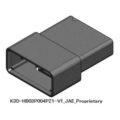 JAE, HB03 Male Connector Housing, 2.4mm Pitch, 4 Way, 1 Row