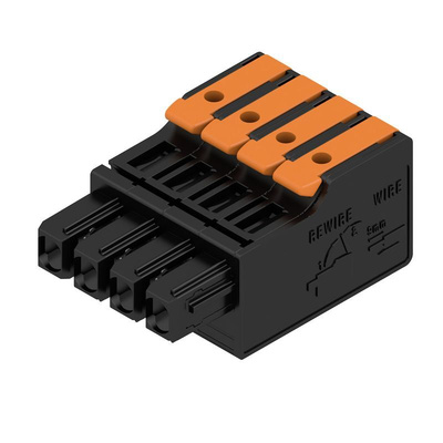 Weidmuller Female PCB Connector Housing, 5mm Pitch, 4 Way, 1 Row