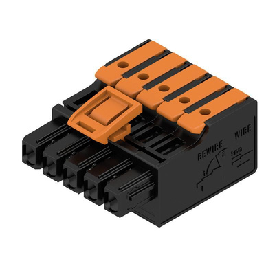 Weidmuller Female PCB Connector Housing, 5mm Pitch, 5 Way, 1 Row