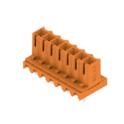 Weidmuller Female PCB Header, 3.5mm Pitch, 7 Way, 1 Row