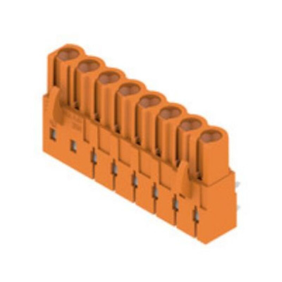 Weidmuller Female PCB Header, 5.08mm Pitch, 8 Way, 1 Row