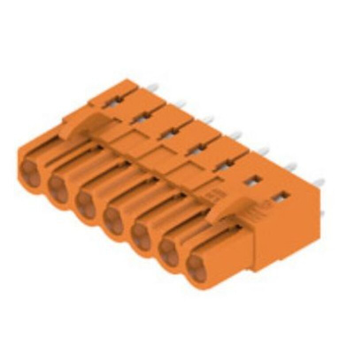 Weidmuller Female PCB Header, 5.08mm Pitch, 7 Way, 1 Row