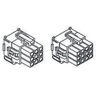 TE Connectivity, Mini-Universal MATE-N-LOK II Male Connector Housing, 4.14mm Pitch, 12 Way, 3 Row