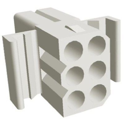 TE Connectivity, .093 Commercial Female Connector Housing, 5.03mm Pitch, 6 Way, 2 Row