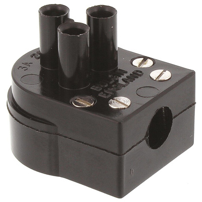 Bulgin Power Connector Cable Mount, Screw Down Termination, 3A, 250 V ac