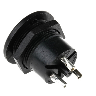 Bulgin Power Connector Panel Mount, Solder Termination, 3A, 250 V ac