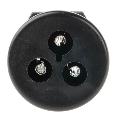 Bulgin Power Connector Panel Mount, Solder Termination, 3A, 250 V ac