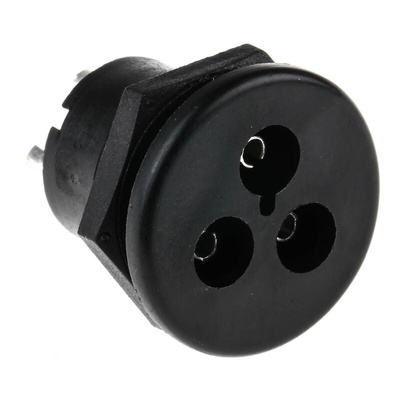Bulgin Power Connector Panel Mount, Solder Termination, 3A, 250 V ac