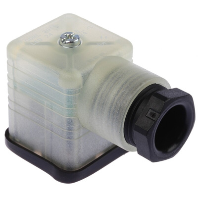 Hirschmann GDML 2P+E DIN 43650 A, Female Solenoid Valve Connector,  with Indicator Light, 24 V dc Voltage