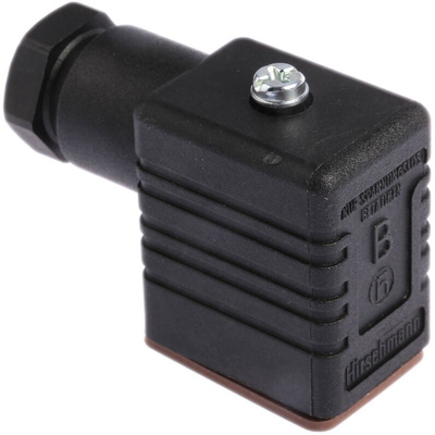 Hirschmann GM 2P+E DIN 43650 B, Female Solenoid Valve Connector, 250 V Voltage