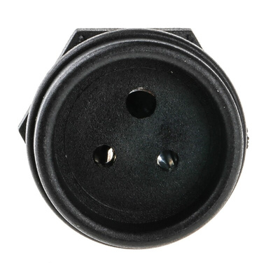 Bulgin Miniature Power Connector Panel Mount Socket, Solder Termination, 3A, 250 V ac