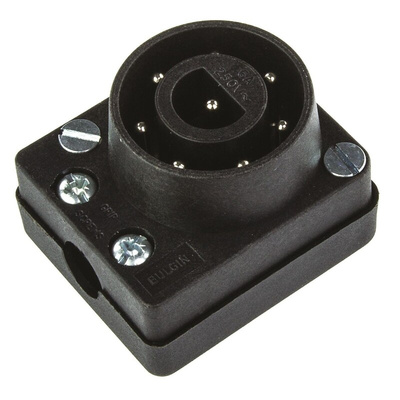 Bulgin Power Connector Cable Mount Plug, 8, Screw Down Termination, 6A, 250 V ac