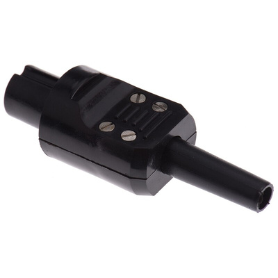 Bulgin Miniature Power Connector Cable Mount, Solder Termination, 3A, 250 V ac