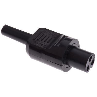 Bulgin Miniature Power Connector Cable Mount, Solder Termination, 3A, 250 V ac