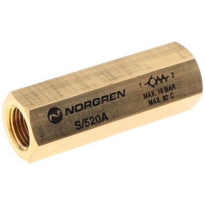 Norgren S/520 Non Return Valve G 1/8 Female Inlet, G 1/8 Female Outlet, 0.3 → 16bar