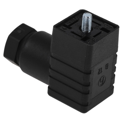 Hirschmann GDS 3P+E DIN 43650 C, Female Solenoid Valve Connector, 250 V ac/dc Voltage