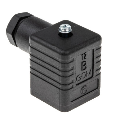 Hirschmann GDM 3P+E DIN 43650 A, Female Solenoid Valve Connector, 250 V ac/dc Voltage