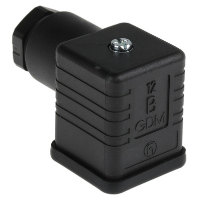 Hirschmann GDM 3P+E DIN 43650 A, Female Solenoid Valve Connector, 250 V ac/dc Voltage
