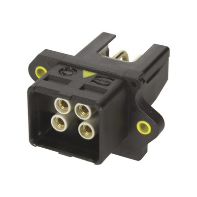 HARTING, HARTING PushPull Power Connector Cable Mount Socket, 4P, Solder Termination, 12A, 48 V