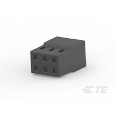 TE Connectivity, AMPMODU Female PCB Connector Housing, 2mm Pitch, 6 Way, 2 Row