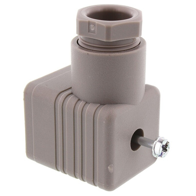 Hirschmann 2P+E DIN 43650 A Solenoid Valve Connector, Female, Central Nut, GDM Series, 16A, 250 V ac/dc, IP65