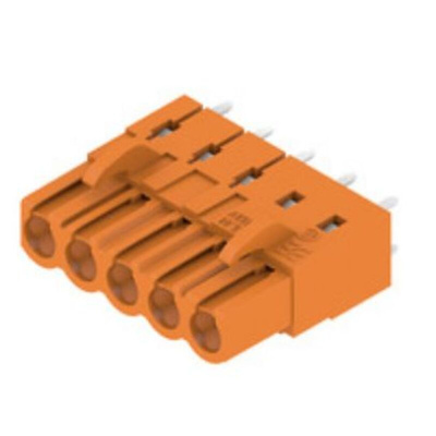 Weidmuller Female PCB Header, 5.08mm Pitch, 5 Way, 1 Row